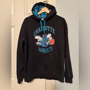 Charlotte Hornets Something Inked Sweatshirt Hoodie Mens M Black Basketball NBA